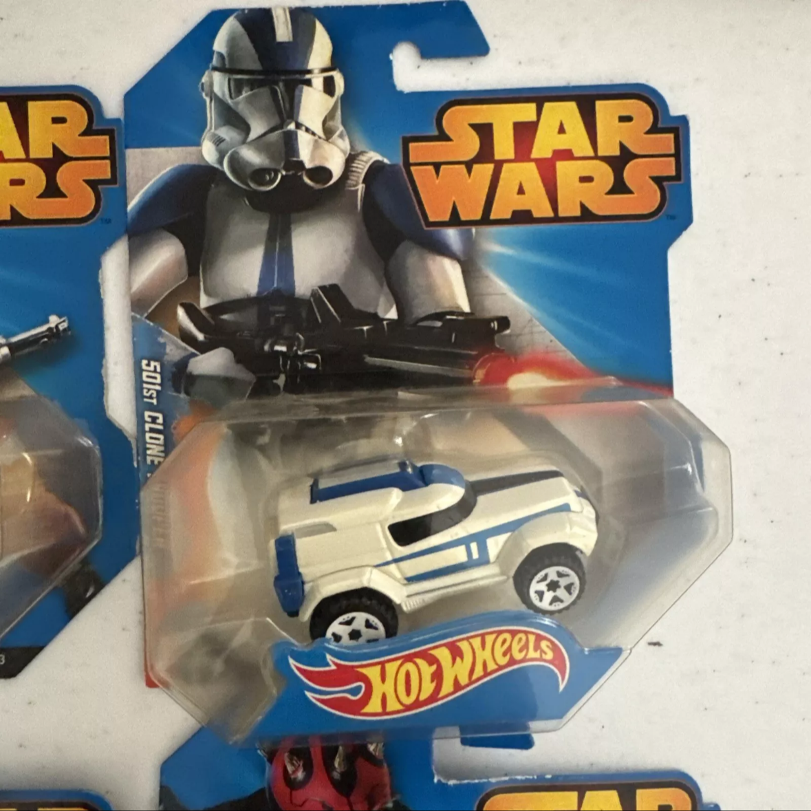 Lot Of 8 Hot Wheels Star Wars Character Car Yoda, Luke, Maul, Trooper Ships FREE