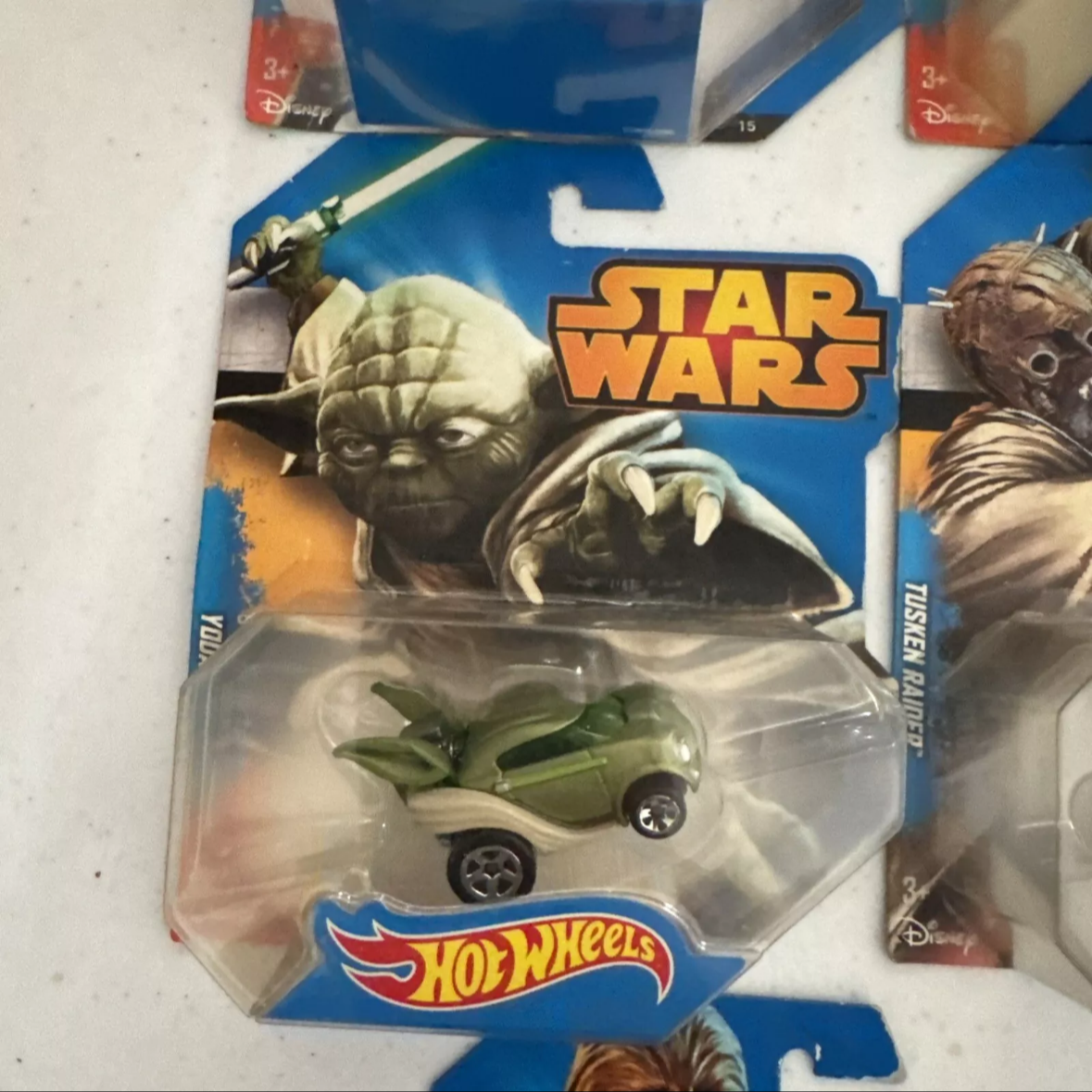 Lot Of 8 Hot Wheels Star Wars Character Car Yoda, Luke, Maul, Trooper Ships FREE