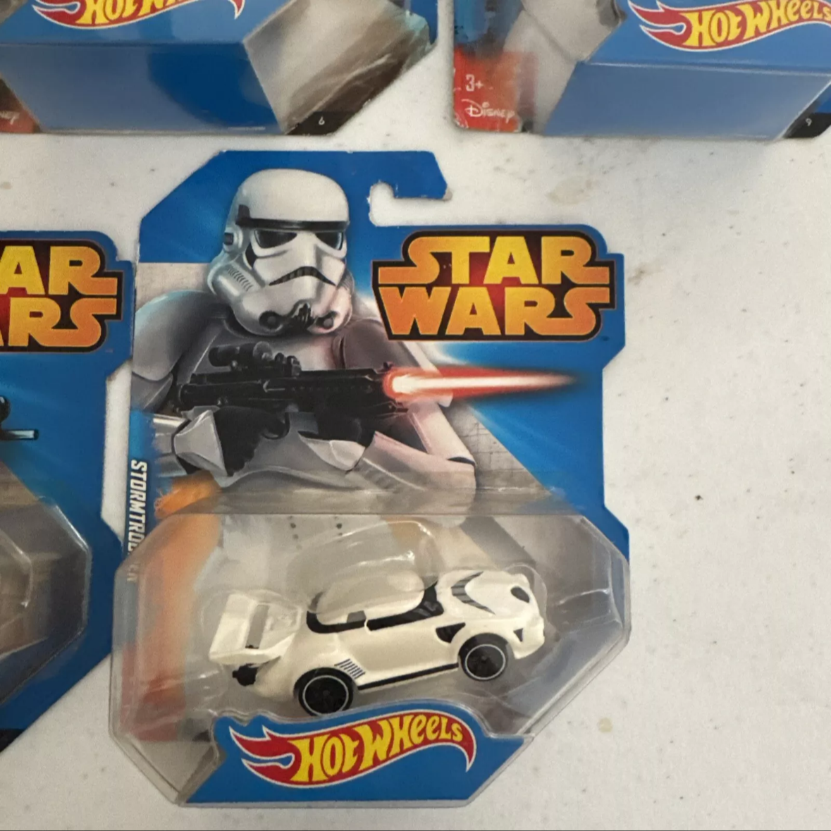 Lot Of 8 Hot Wheels Star Wars Character Car Yoda, Luke, Maul, Trooper Ships FREE