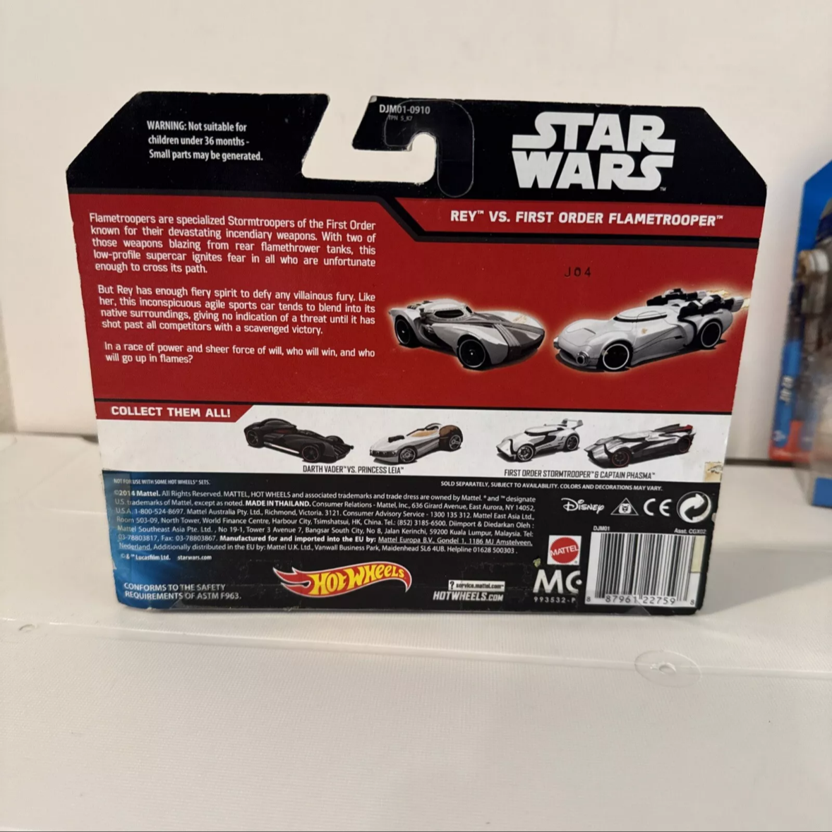 2-Star Wars Hot Wheels (2014) 2 Packs Rey, Flamethrower, R2-D2, C-3P0 B10 FREE SHIPPING