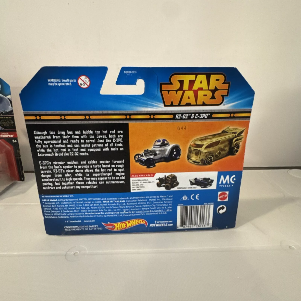 2-Star Wars Hot Wheels (2014) 2 Packs Rey, Flamethrower, R2-D2, C-3P0 B10 FREE SHIPPING