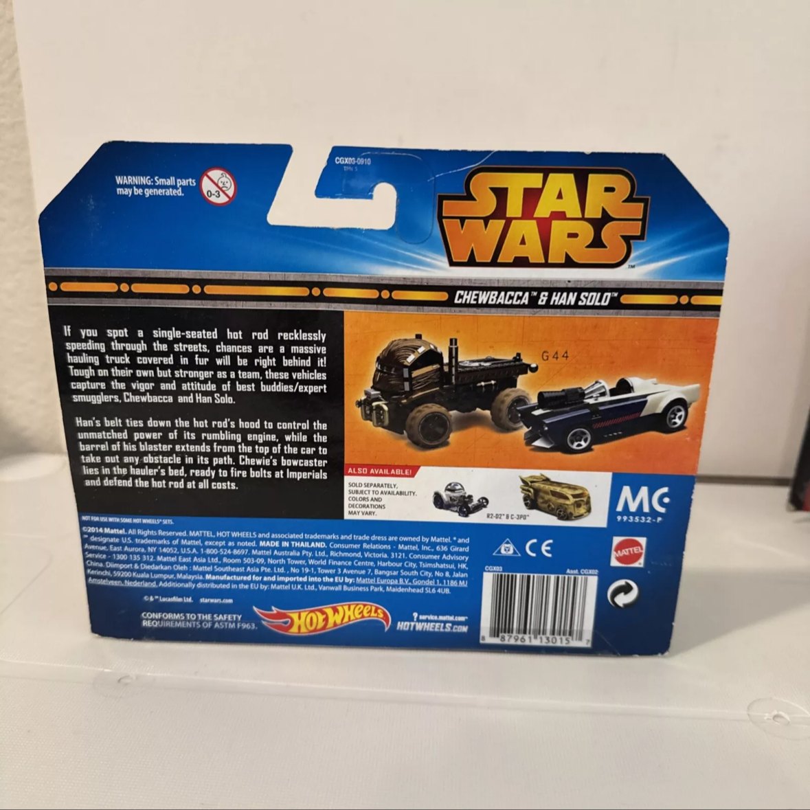 2-Star Wars Hot Wheels (2014) 2 Packs NIB Not Mint Yoda, Han Solo, Chewbacca B10 FREE SHIPPING