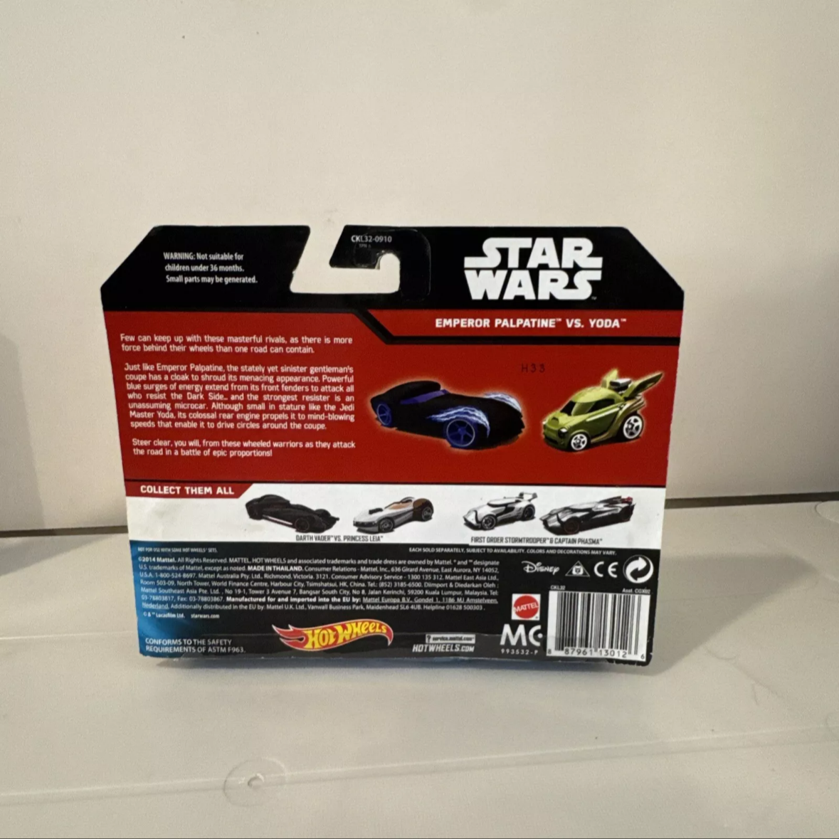 2-Star Wars Hot Wheels (2014) 2 Packs NIB Not Mint Yoda, Han Solo, Chewbacca B10 FREE SHIPPING