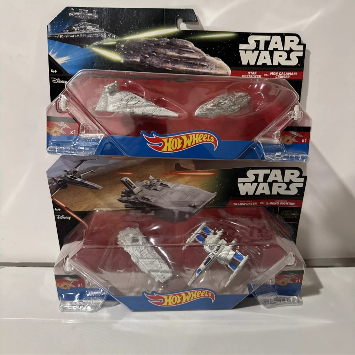 2-Star Wars Hot Wheels Star Destroyer, Cruiser, Transporter, X-Wing Fighter B11 FREE SHIPPING