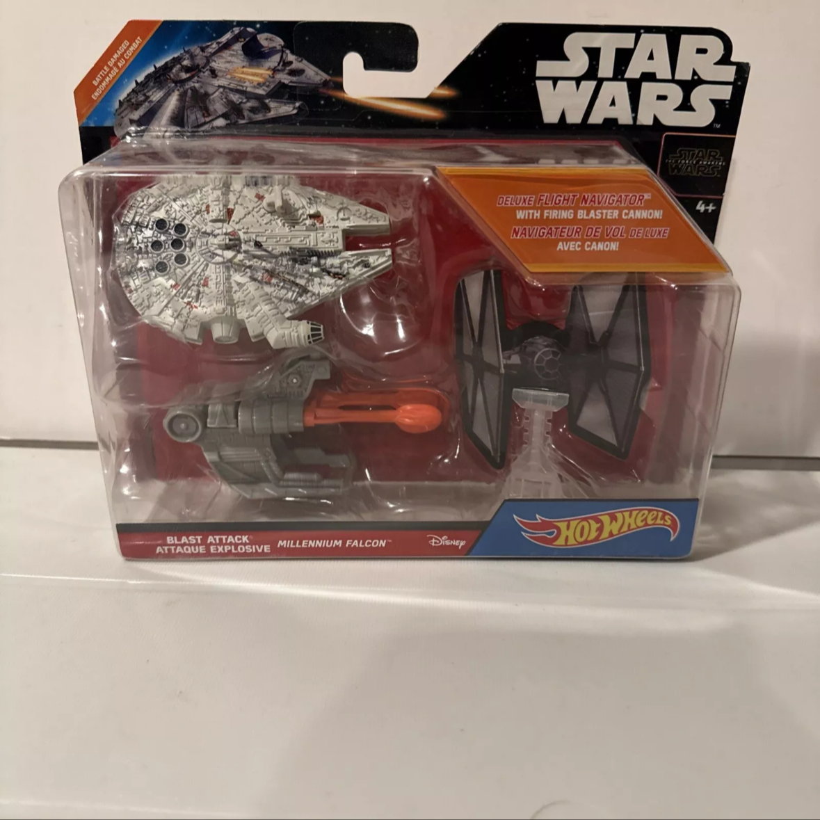 2-Star Wars Hot Wheels Blast Attack X-Wing Fighter & Millennium Falcon New B11 FREE SHIPPING
