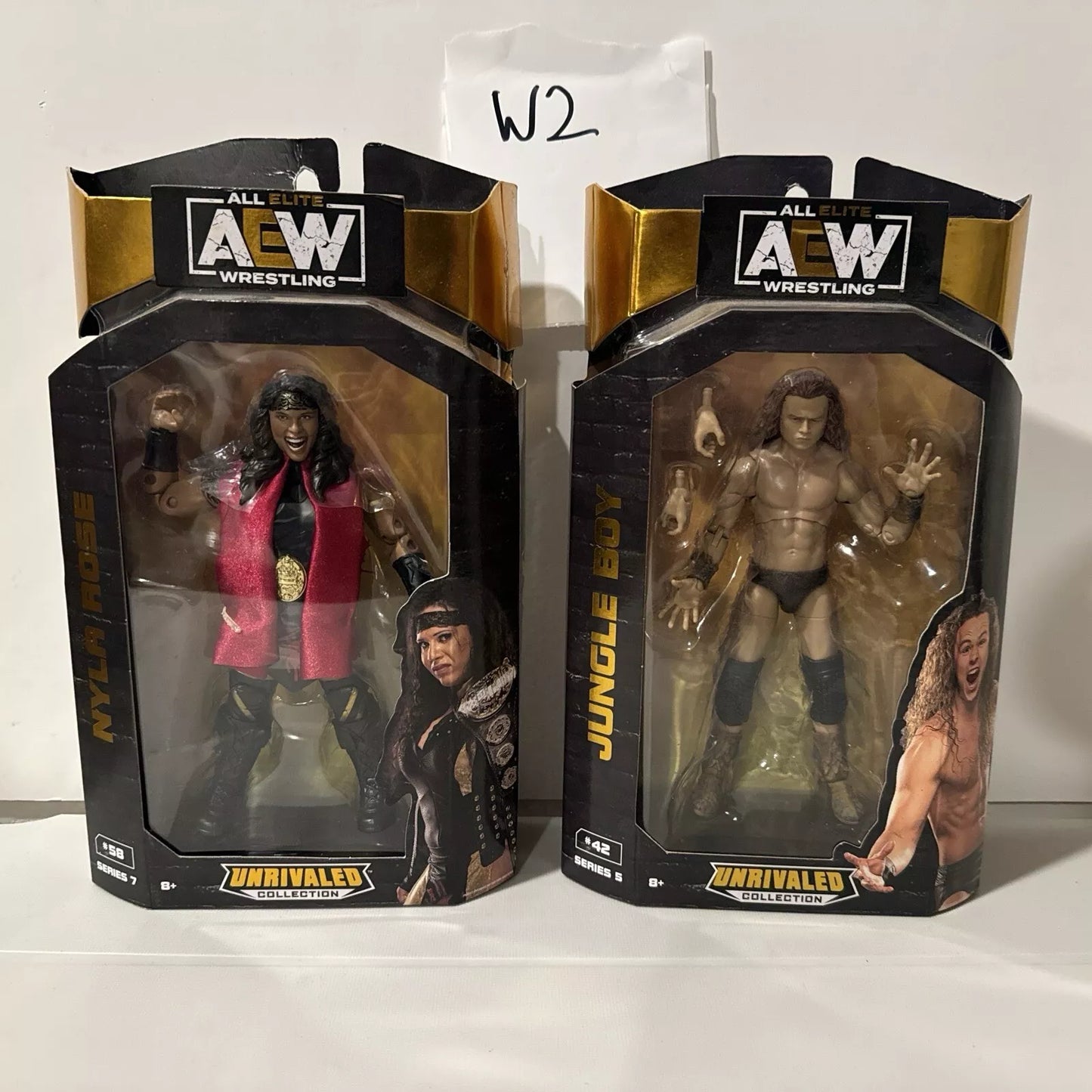 AEW Unrivaled Collection Series 6” Action Figures Nyla Rose & Jungle Boy DMG BOX SHIPS FREE