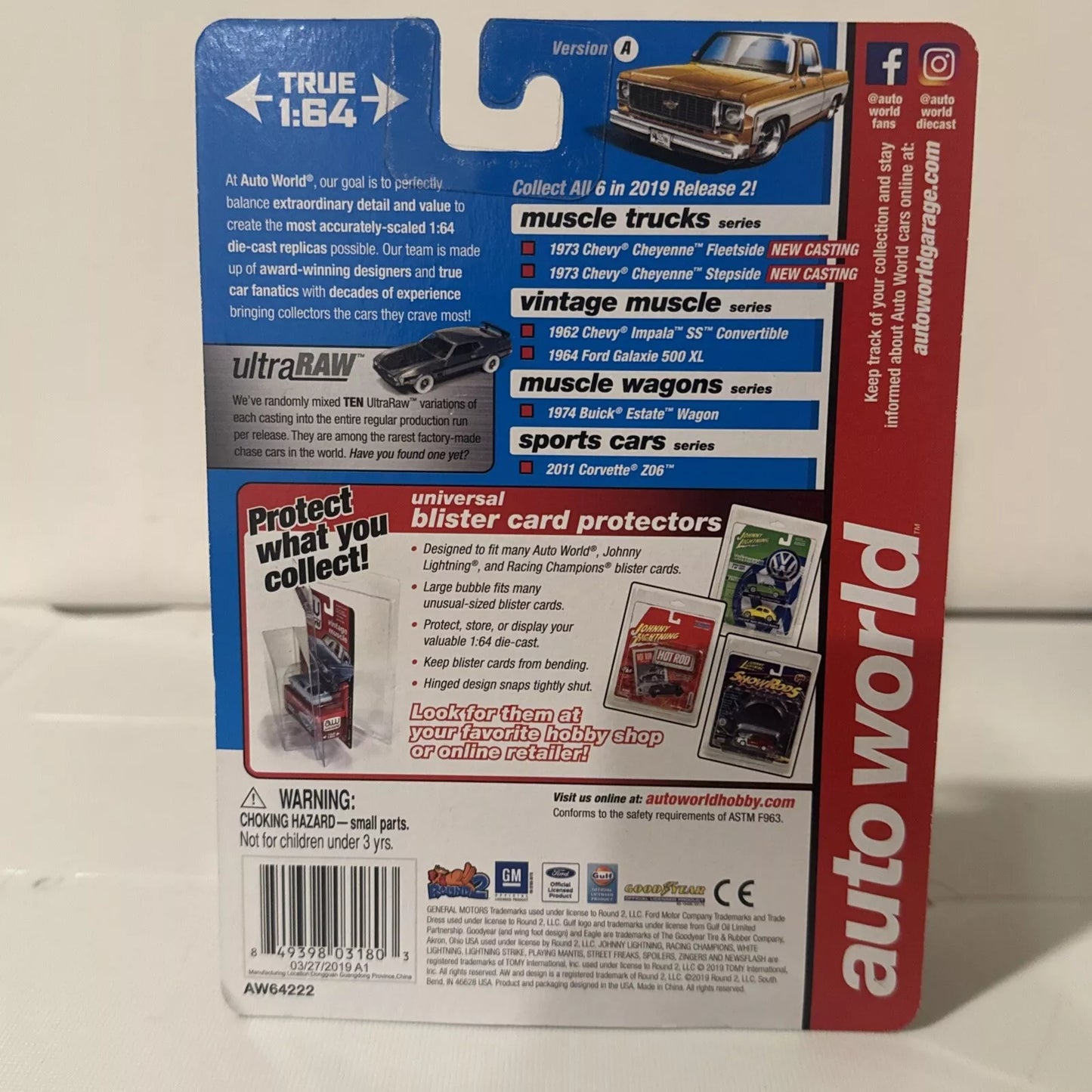 Auto world 2011 Chevy Corvette Z06 Blue NIB SHIPS FREE B12