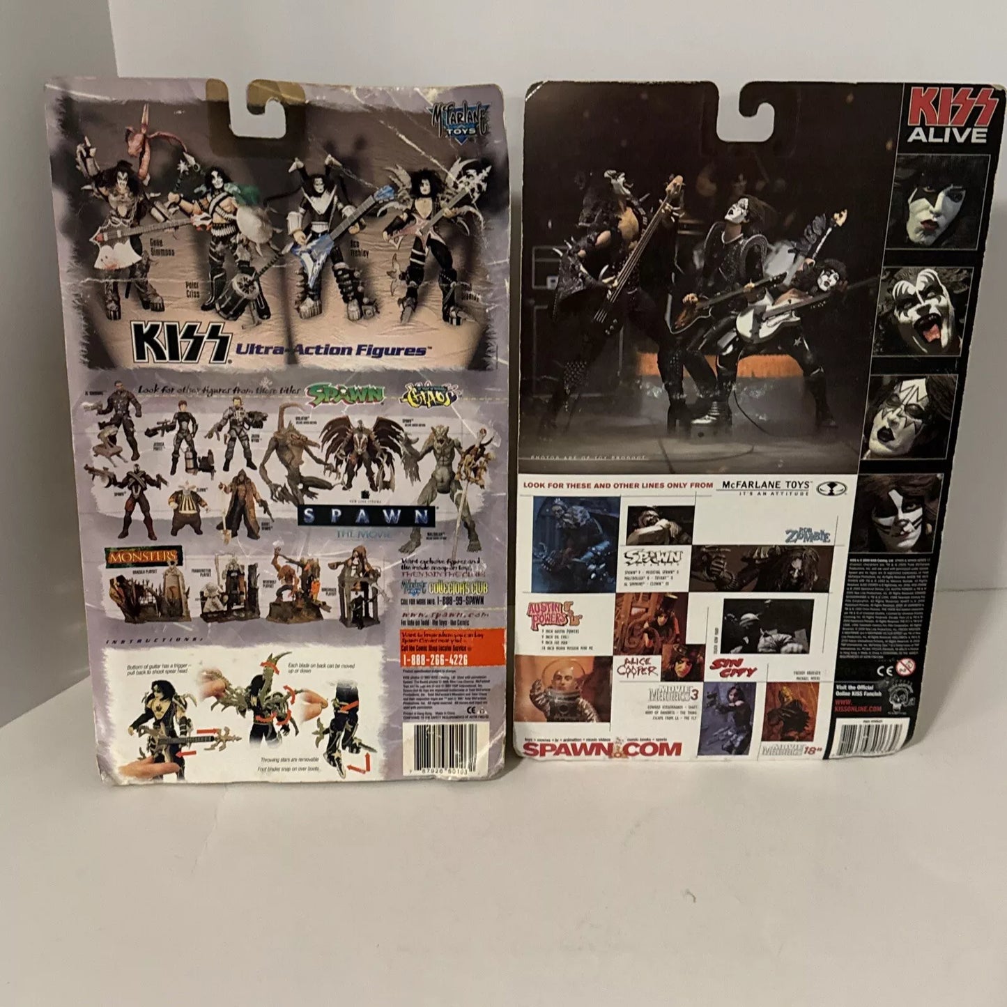 2-McFarlane Toys Kiss Alive Paul Stanley Starchild Super Stage 2000 Figure New SHIPS FREE