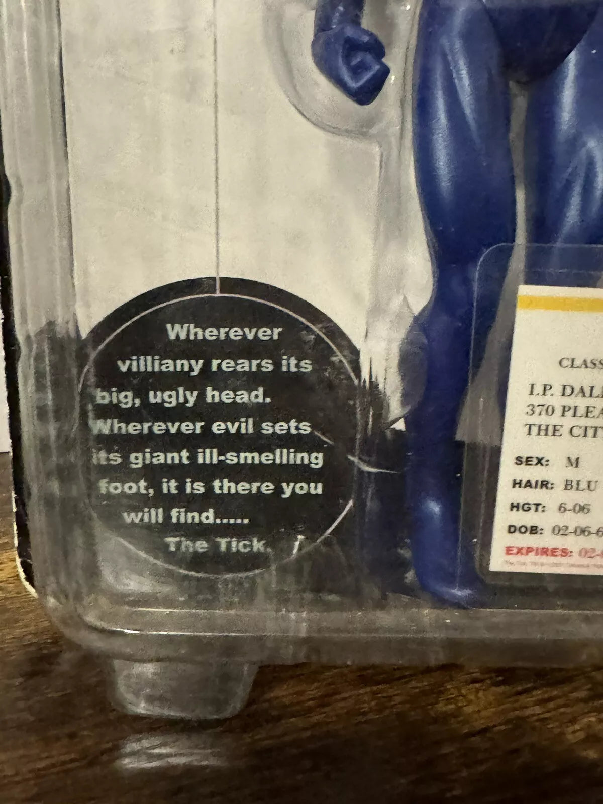 THE TICK with REAL SUPERHERO LICENSE Vintage Toy NIB-SHIPS FREE