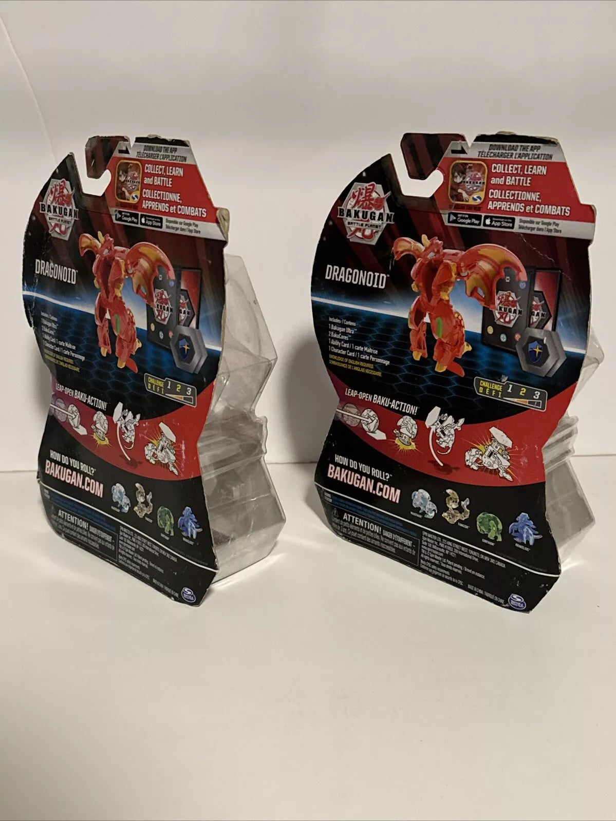 2-Bakugan Ultra, Dragonoid, 3" Collectible Action Figure Trading Card, NIB "RUFF BOX" SHIPS FREE