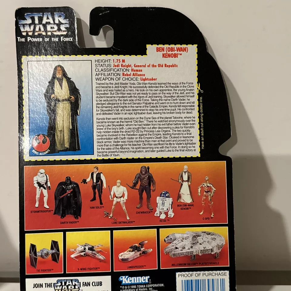 Star Wars Power of The Force (1995) Ben Obi-Wan Kenobi & Han Solo NIB 1995 SHIPS FREE