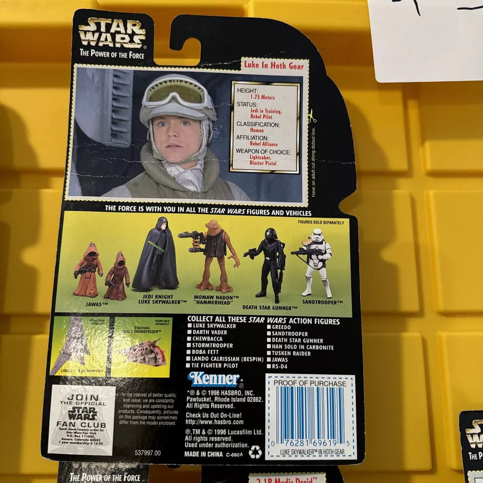 LOT OF 5 Star Wars Power of the Force- Luke Sky Walker, Han Solo, New/Not Mint S3 SHIP FREE