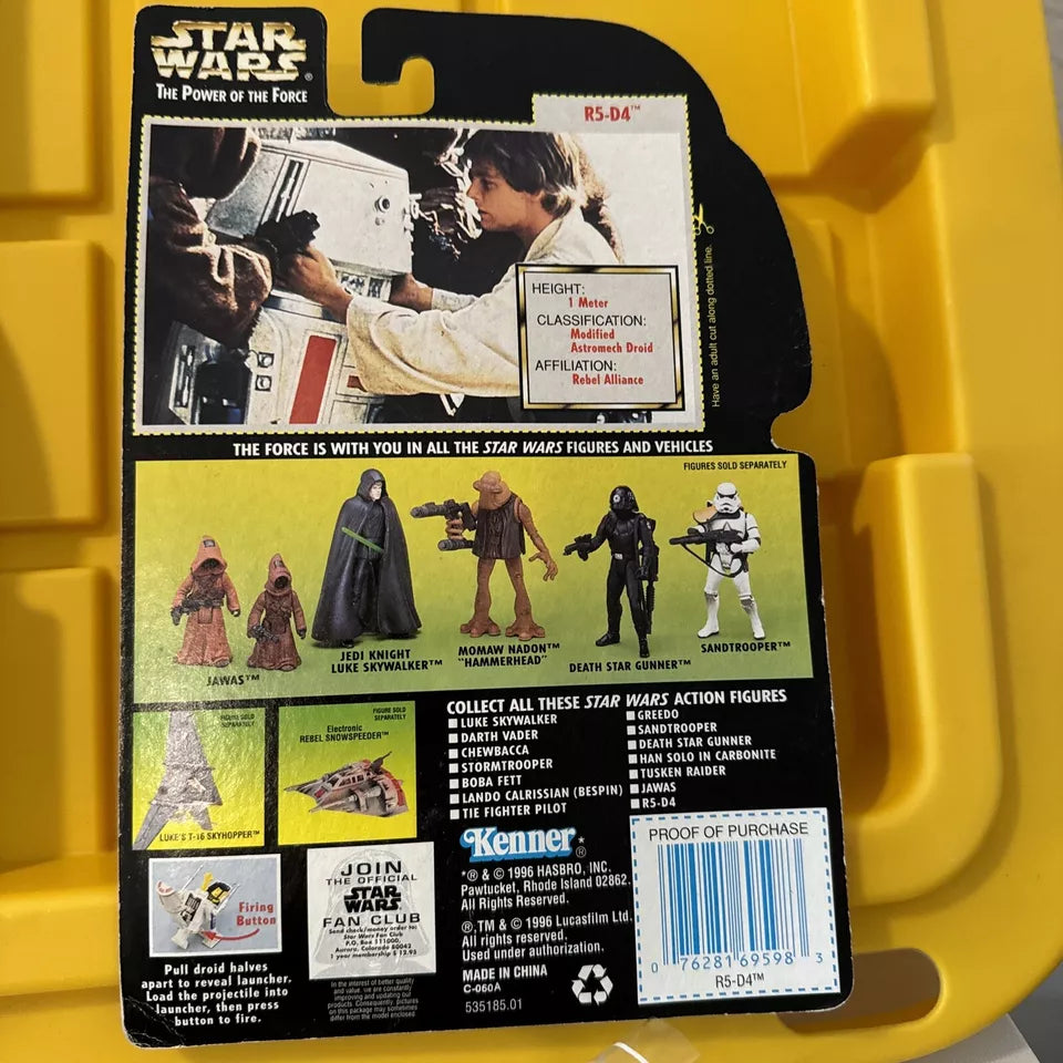 LOT OF 5 Star Wars Power of the Force Leia, R5-D4, Dash, Lando New/Not Mint S4 SHIPS FREE