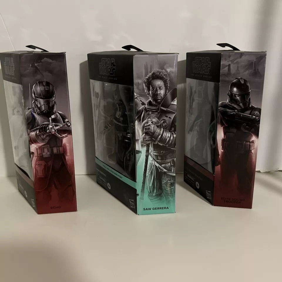 LOT OF 3 Star Wars The Black Series Elite Squad Trooper, Echo, Saw Gerrera NIB FREE SHIPPING