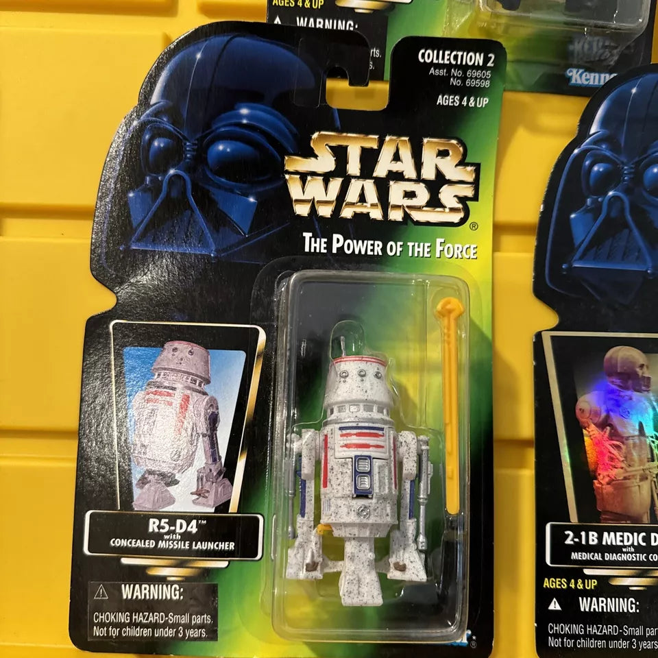LOT OF 5 Star Wars Power of the Force- Luke Sky Walker, Han Solo, New/Not Mint S3 SHIP FREE