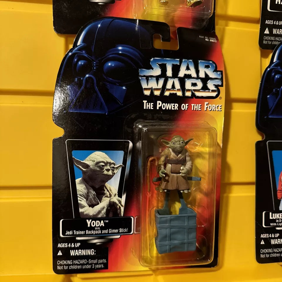LOT OF 5 Star Wars Power of the Force- Leia, Han Solo, Yoda New/Not Mint S2 SHIPS FAST AND FREE
