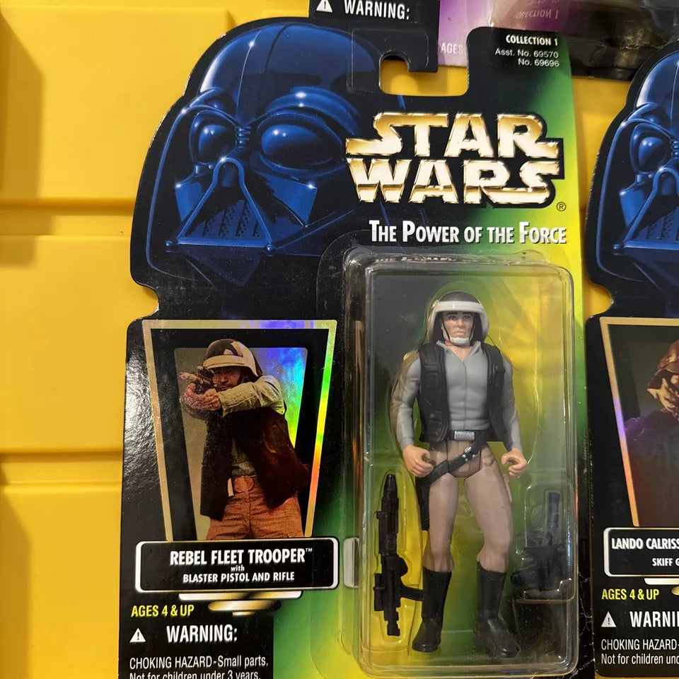 LOT OF 5 Star Wars Power of the Force Leia, R5-D4, Dash, Lando New/Not Mint S4 SHIPS FREE