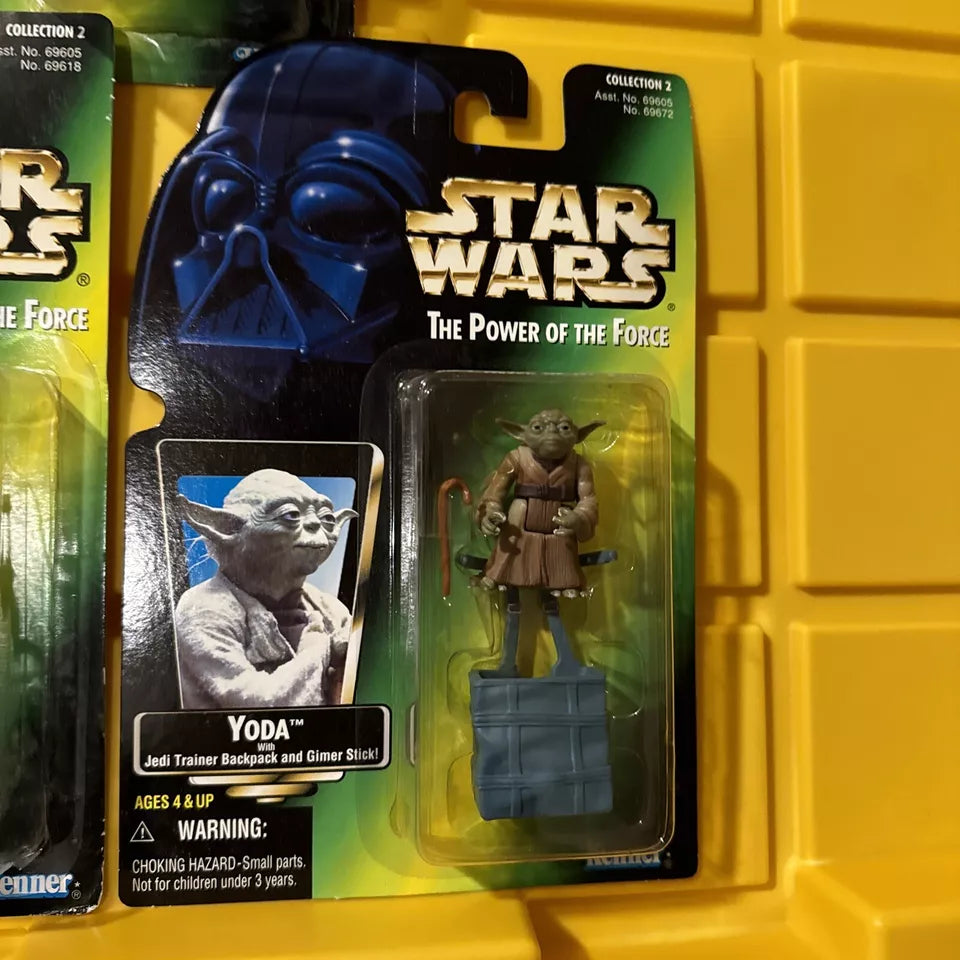 LOT OF 5 Star Wars Power of the Force- Leia, , R5-D4, Han Solo, Yoda New/Not Mint S1-FHIPS FREE