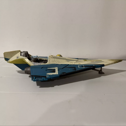 Plo Koon Star Wars Fighter Ship Starfighter Blue Coloring 2001-2002 Hasbro FREE SHIPPING