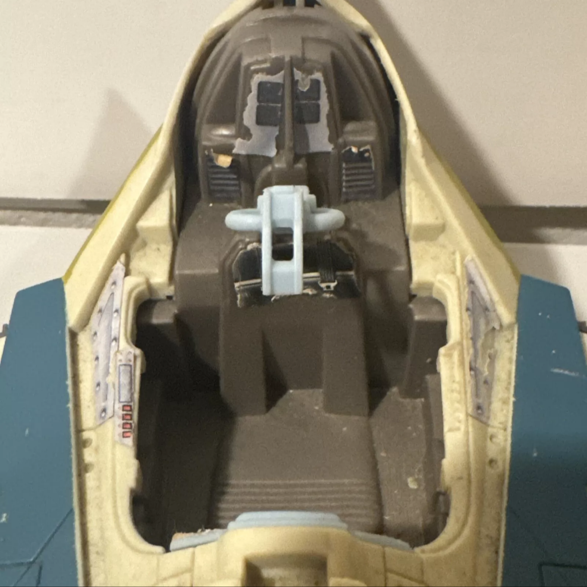 Plo Koon Star Wars Fighter Ship Starfighter Blue Coloring 2001-2002 Hasbro FREE SHIPPING