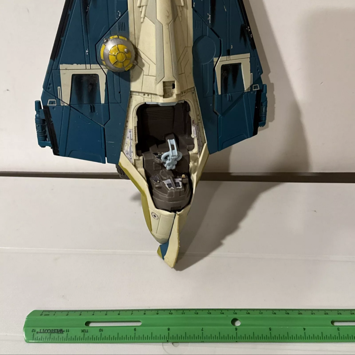 Plo Koon Star Wars Fighter Ship Starfighter Blue Coloring 2001-2002 Hasbro FREE SHIPPING