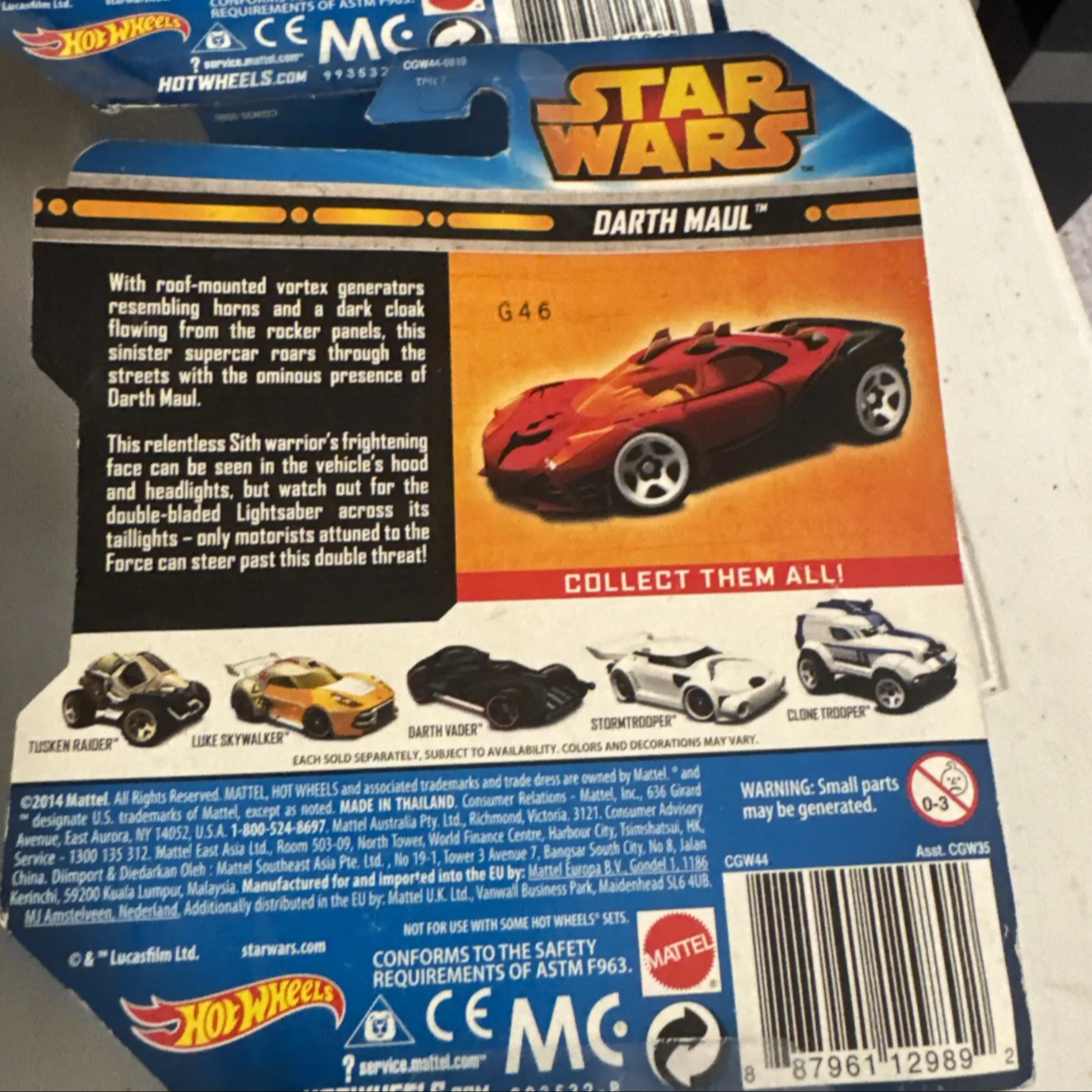 Lot Of 8 Hot Wheels Star Wars Character Car Yoda, Luke, Maul, Trooper Ships FREE