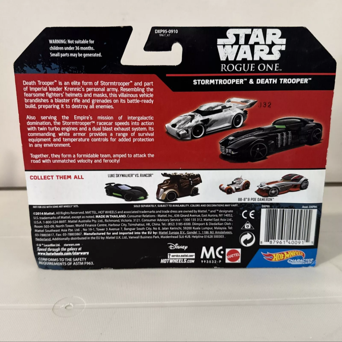 2-Hot Wheels Star Wars 2-Packs Darth Vader, Obi, Storm Trooper, B10 SHIPS FREE