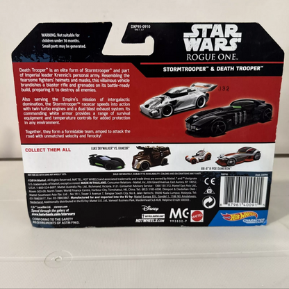 2-Hot Wheels Star Wars 2-Packs Darth Vader, Obi, Storm Trooper, B10 SHIPS FREE