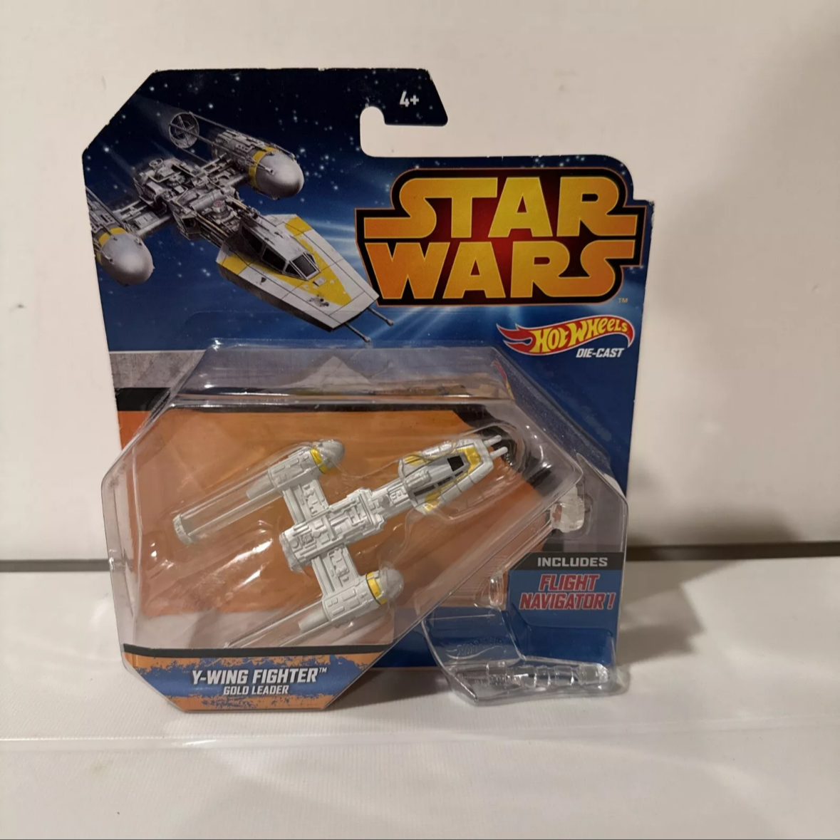 Hot Wheels Flight Navigator Y-Wing Fighter Gold Leader Starship Star Wars B2 FREE SHIPPING