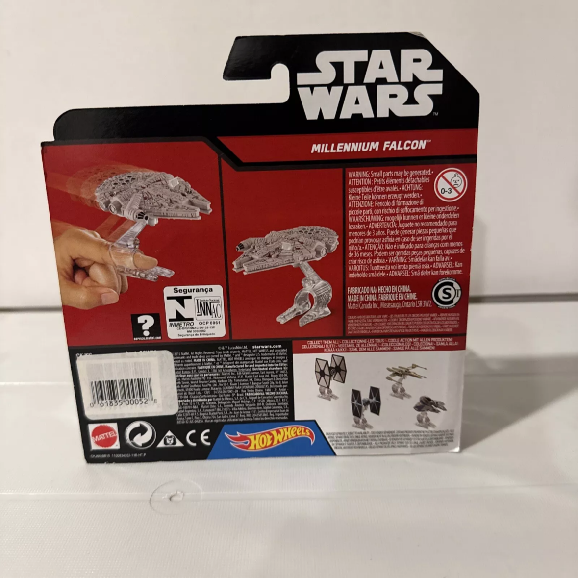 2-Star Wars Hot Wheels Tie Fighter & Millennium Falcon New-B11-FAST FREE SHIPPING