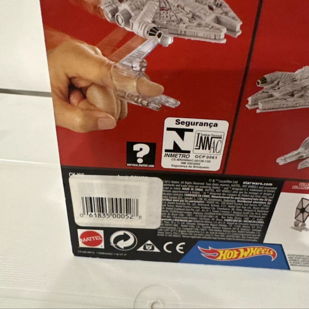 2-Star Wars Hot Wheels Tie Fighter & Millennium Falcon New-B11-FAST FREE SHIPPING