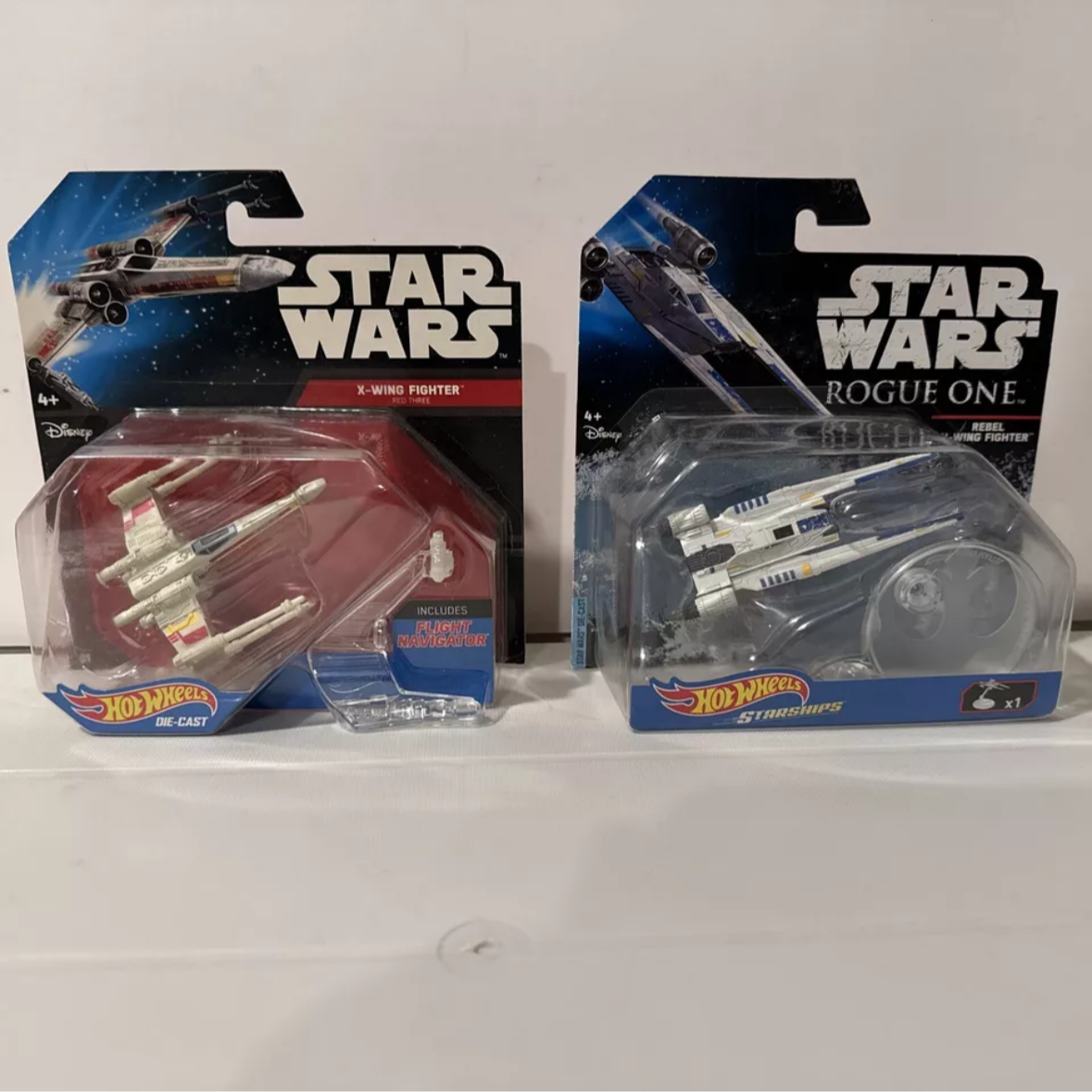 2-Star Wars Hot Wheels Rebel U-Wing Fighter & X-Wing Fighter New-ships Fast B11-0740