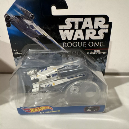 2-Star Wars Hot Wheels Rebel U-Wing Fighter & X-Wing Fighter New-ships Fast B11-0740