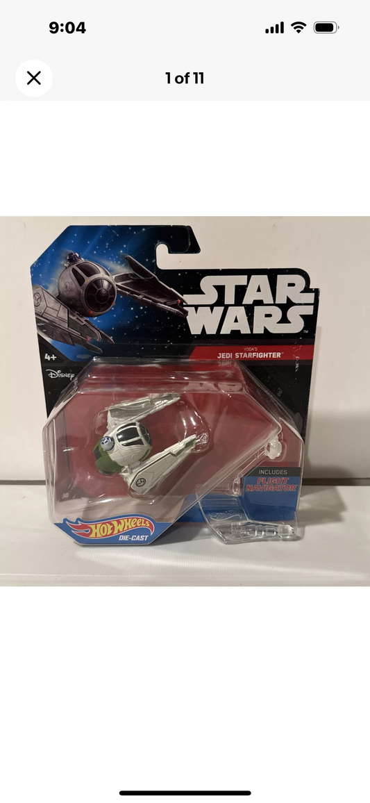 Mattel Hot Wheels Star Wars Die-Cast Yoda's Jedi Starfighter Starships New B11-2482