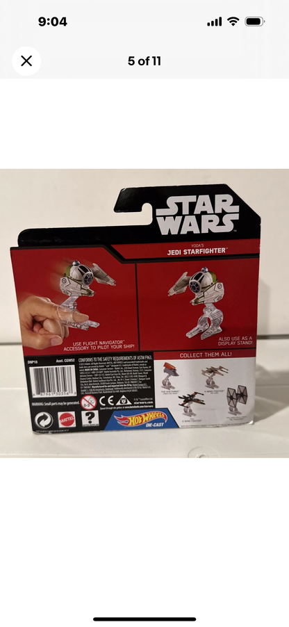 Mattel Hot Wheels Star Wars Die-Cast Yoda's Jedi Starfighter Starships New B11-2482