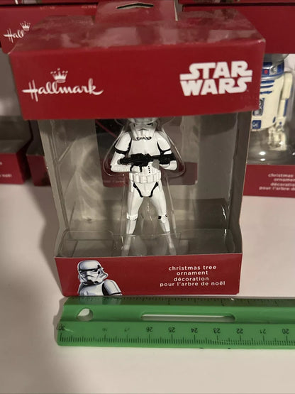Lot Of 8 Disney Hallmark Star Wars Christmas Ornaments Darth Vader, Storm Troop FAST FREE SHIPPING