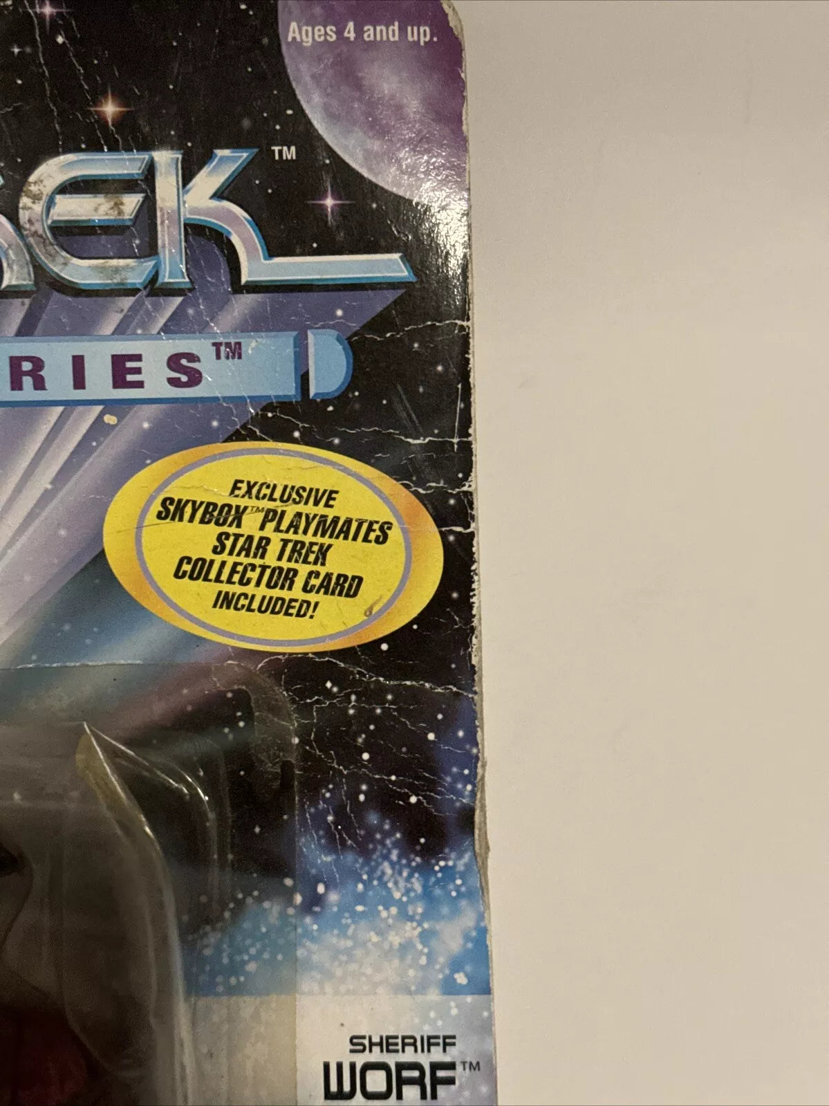 Star Trek The Next Generation, Sheriff Worf, 1995 Playmates Action Figure NEW ON "RUFF CARD" SHIPS FREE