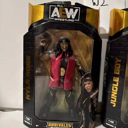 AEW Unrivaled Collection Series 6” Action Figures Nyla Rose & Jungle Boy DMG BOX SHIPS FREE