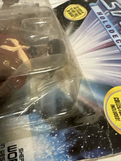 Star Trek The Next Generation, Sheriff Worf, 1995 Playmates Action Figure NEW ON "RUFF CARD" SHIPS FREE