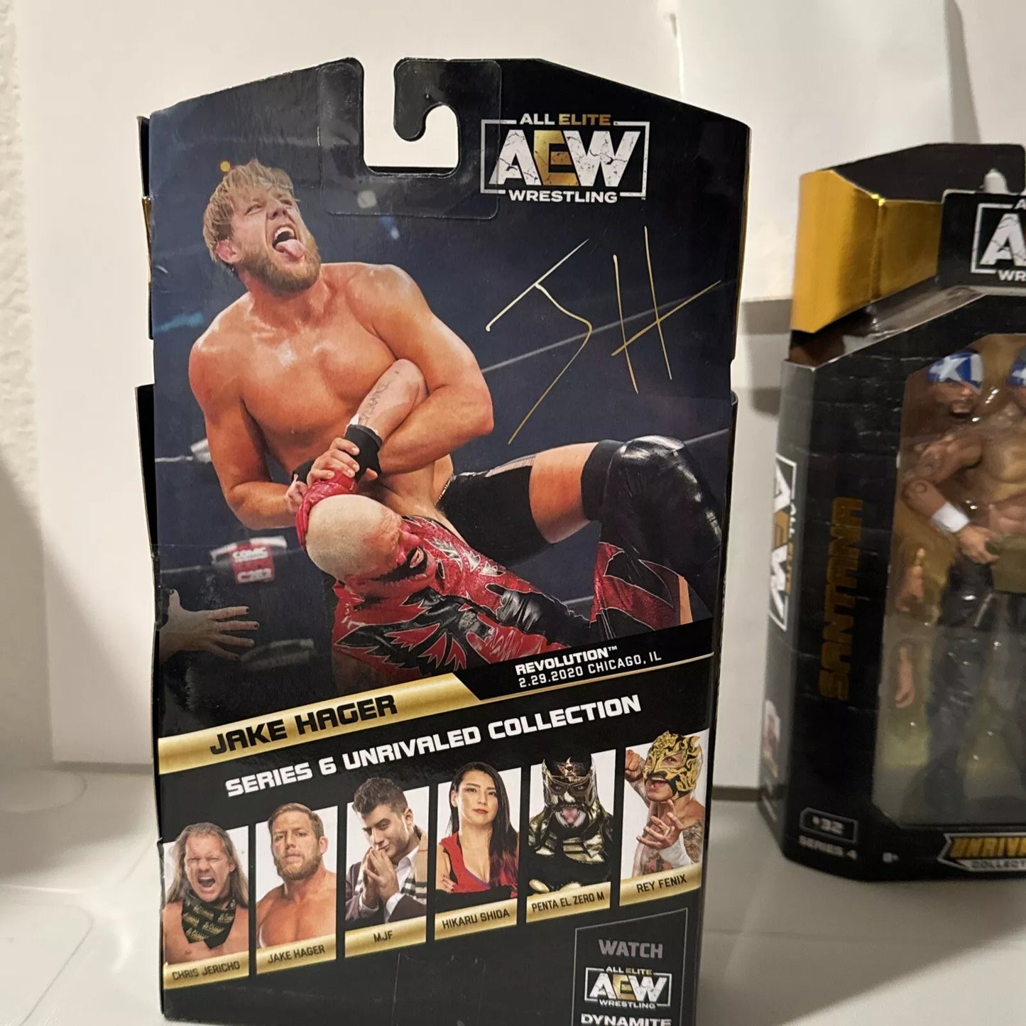 AEW Unrivaled Collection Series 6” Action Figures Santana & Jake Hager DMG BOX SHIPS FREE