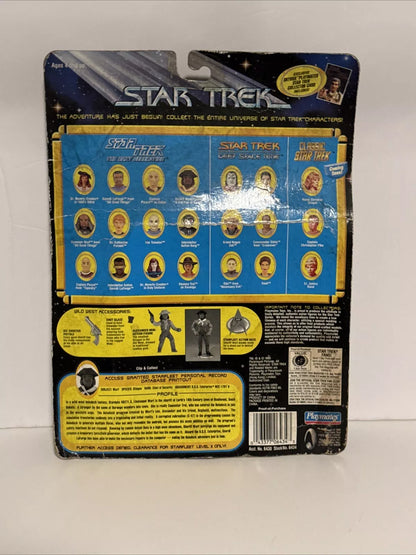 Star Trek The Next Generation, Sheriff Worf, 1995 Playmates Action Figure NEW ON "RUFF CARD" SHIPS FREE