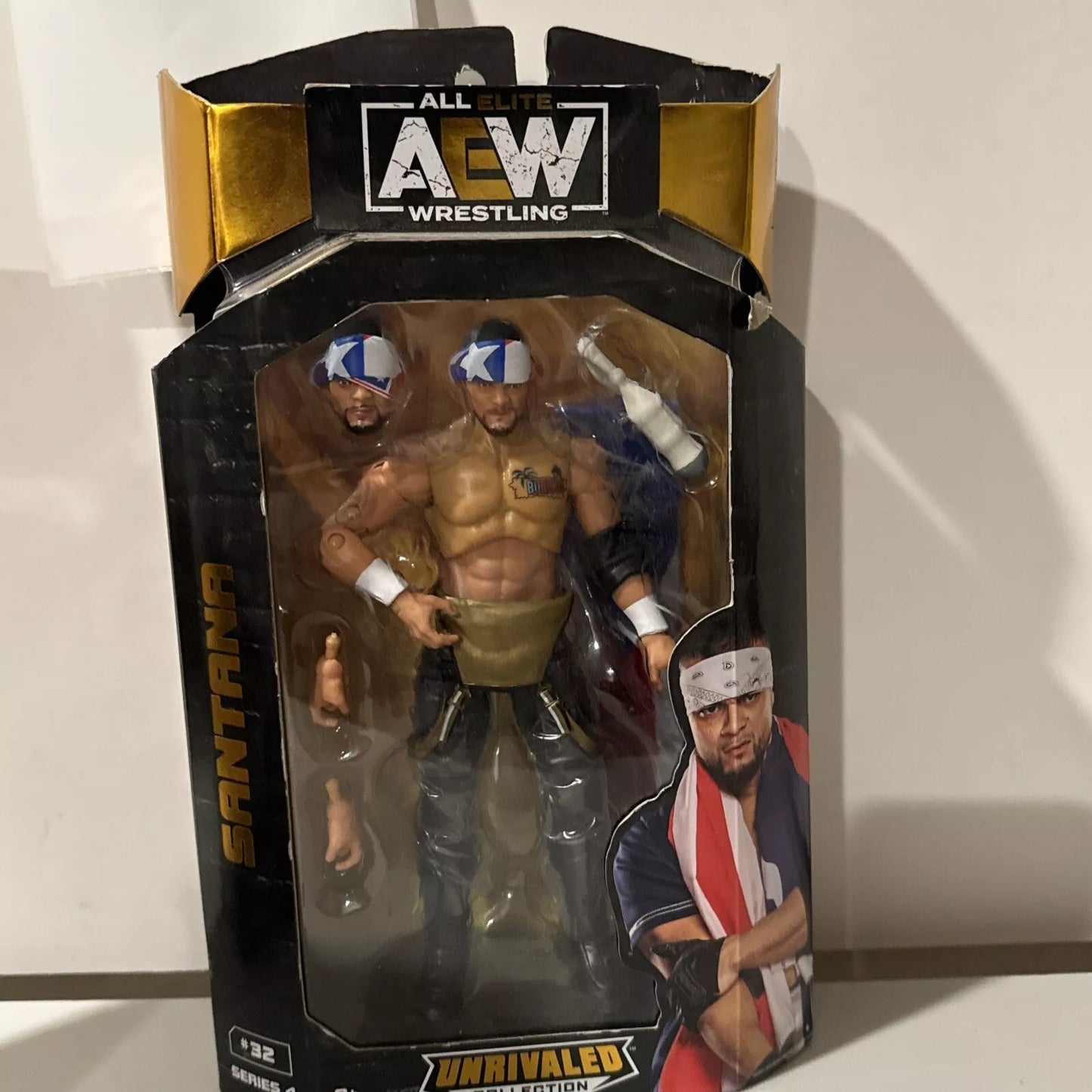 AEW Unrivaled Collection Series 6” Action Figures Santana & Jake Hager DMG BOX SHIPS FREE