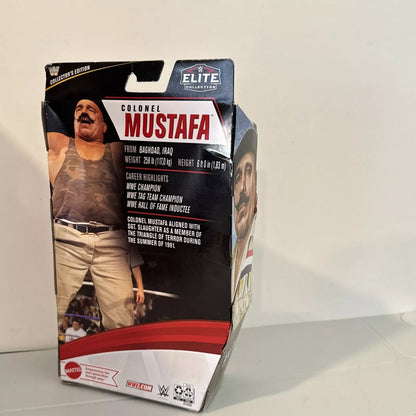 WWE Elite Collection Colonel Mustafa Action Figure (Mattel 2021) New DMG BOX SHIPS FREE