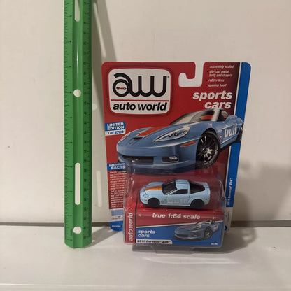 Auto world 2011 Chevy Corvette Z06 Blue NIB SHIPS FREE B12