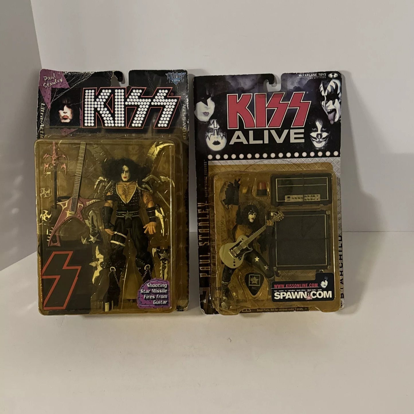 2-McFarlane Toys Kiss Alive Paul Stanley Starchild Super Stage 2000 Figure New SHIPS FREE