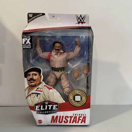 WWE Elite Collection Colonel Mustafa Action Figure (Mattel 2021) New DMG BOX SHIPS FREE