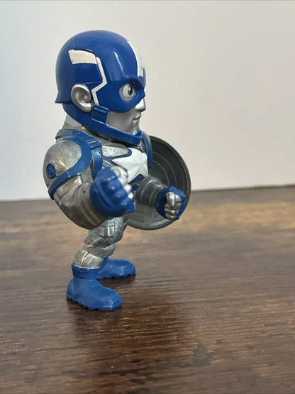 Metals Die Cast Marvel Captain America Silver Blue 2016 with Shield FREE SHIPPING
