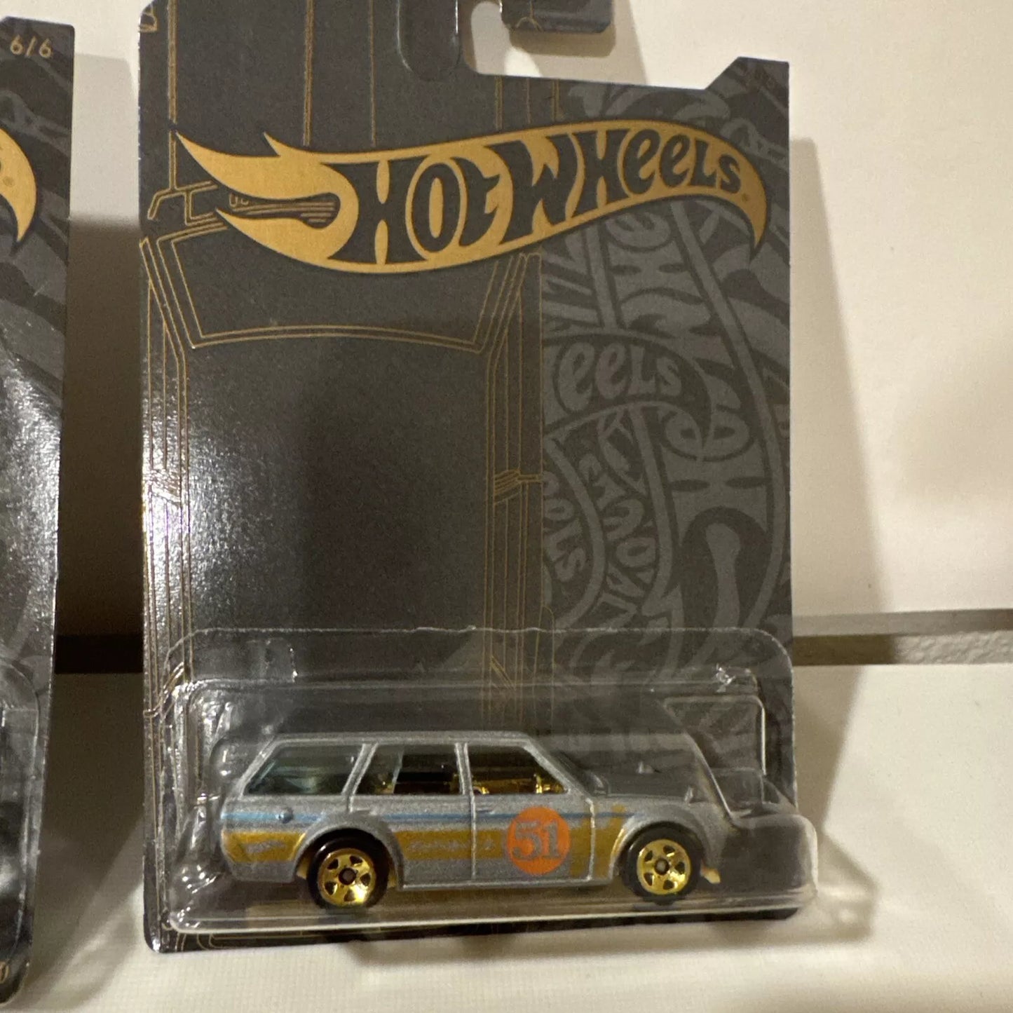 3-Hot Wheels Anniversary Series Plymouth Superbird , '63 Chevy, Datsun B12 SHIPS FREE