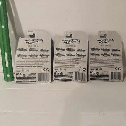 3-Hot Wheels Anniversary Series Plymouth Superbird , '63 Chevy, Datsun B12 SHIPS FREE
