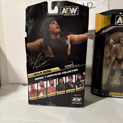 AEW Unrivaled Collection Series 6” Action Figures Nyla Rose & Jungle Boy DMG BOX SHIPS FREE